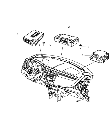2012 Dodge Avenger Telematics Module for Vehicles with Navigation Radios Diagram for 68104903AB