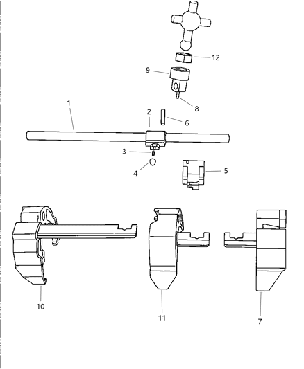 1999 Dodge Ram 3500 Regular Cab Shift Fork & Rails Diagram 2 - Thumbnail
