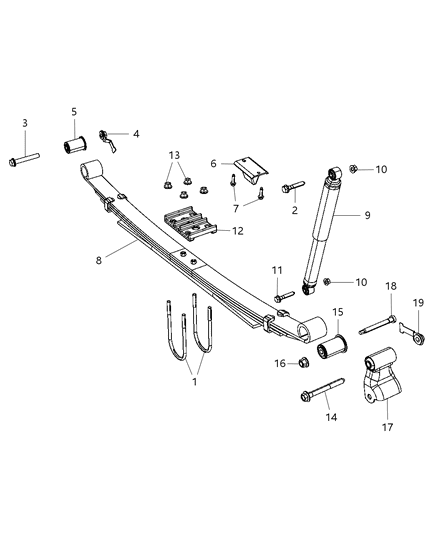 2013 Ram 5500 Bushing Spring Diagram for 68160719AA