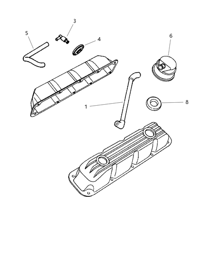 1998 Jeep Grand Cherokee Crankcase Ventilation Diagram 3 - Thumbnail