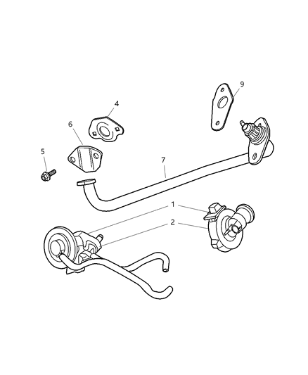 2006 Chrysler Pacifica Tube EGR Diagram for 4861648AB