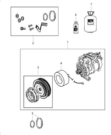 2020 Ram 1500 Classic A/C Compressor Diagram