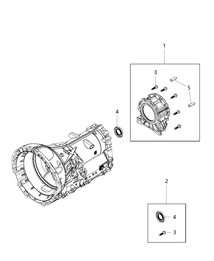 2018 Jeep Grand Cherokee Extension Housing Seal Diagram for 68234994AA