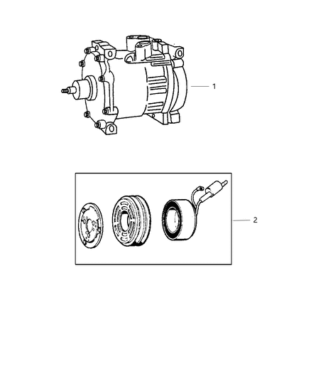1999 Dodge Dakota Clutch & Pulley Diagram for 4882005