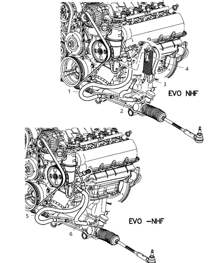 2004 Dodge Dakota Hose Power Steering Return Diagram for 52110354AA