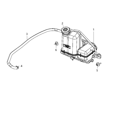 2009 Chrysler PT Cruiser Coolant Recovery Bottle Diagram 1 - Thumbnail