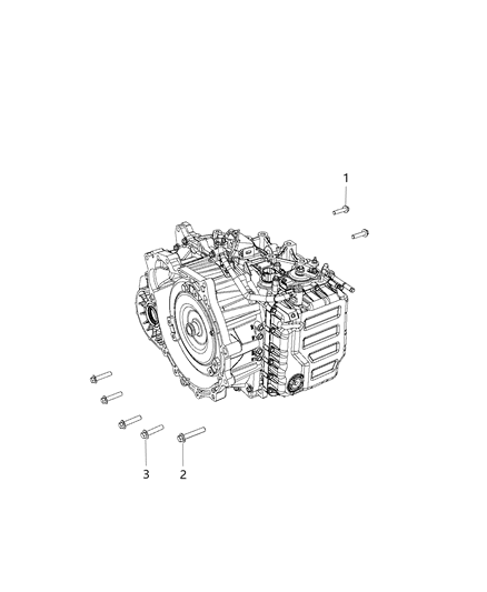 2014 Jeep Compass Mounting Bolts of Automatic Transmission Diagram 1 - Thumbnail