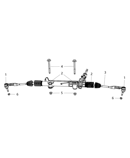 2007 Dodge Nitro Gear Rack And Pinion Diagram for 52109984AF