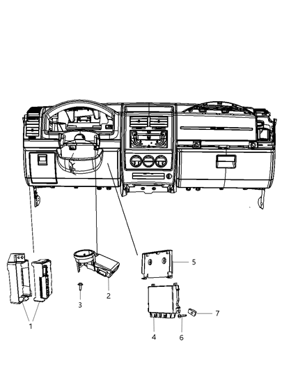 2012 Jeep Liberty Control Module Diagram for 68209969AA