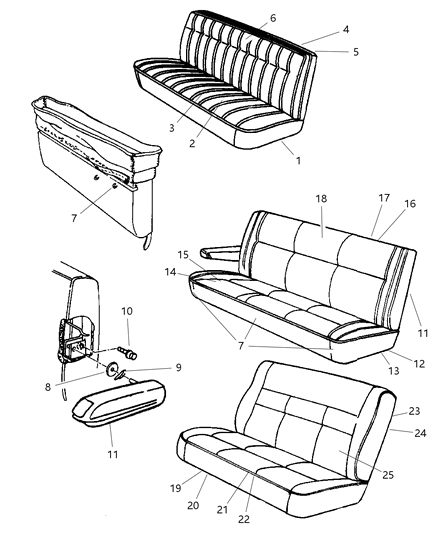 1997 Dodge Ram Wagon Bolt And Washer, .437-20X1.15 Diagram for 6034384