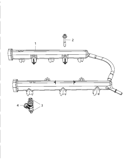 2011 Jeep Grand Cherokee Fuel Rail & Injectors Diagram 2 - Thumbnail