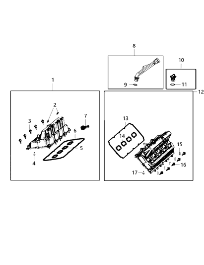 2021 Ram 1500 Timing Cover Nut Diagram for 6508675AA