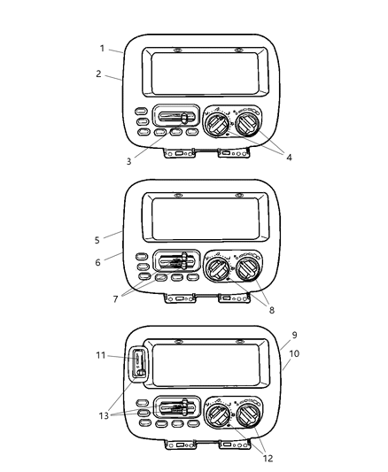 2000 Dodge Caravan Control Assembly Diagram for 4677927AB