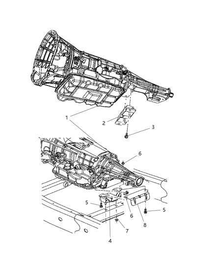 2007 Chrysler Aspen Mount, Transmission Diagram 1 - Thumbnail