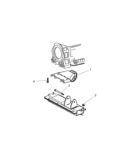 2000 Jeep Cherokee Engine Mounting, Rear Diagram 1 - Thumbnail