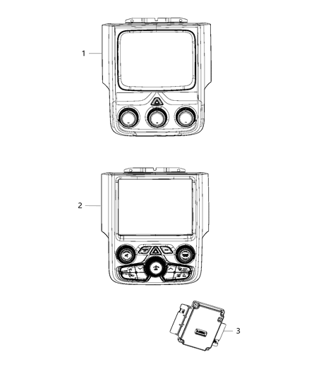 2017 Ram 3500 Pickup Switches - Heater & A/C Diagram