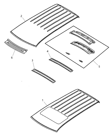 2008 Chrysler Pacifica Front Bow Diagram for 4719998AA