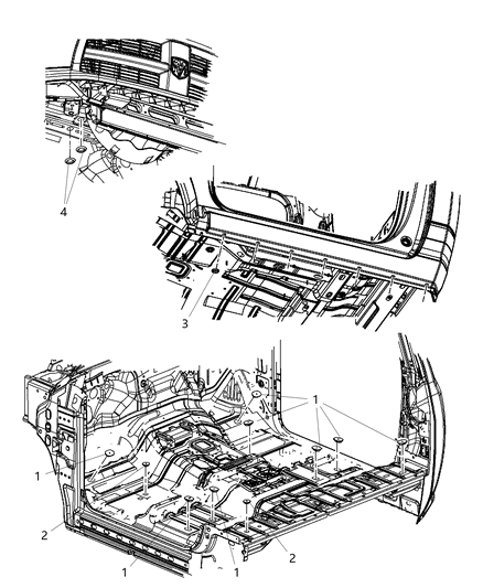 2020 Ram 2500 Floor Pan Plugs Diagram 2 - Thumbnail