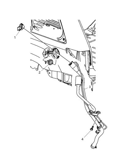 2007 Jeep Commander Tube Fuel Filler Diagram for 52124458AB