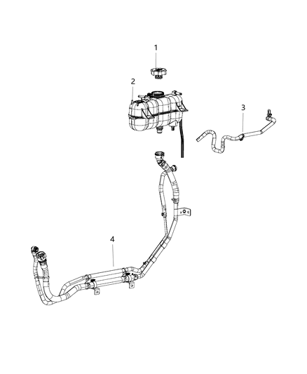 2020 Jeep Cherokee Coolant Recovery Bottle Diagram 2 - Thumbnail