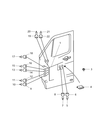 2008 Dodge Sprinter 3500 Wiring Door, Deck Lid, And Liftgate Diagram 1 - Thumbnail