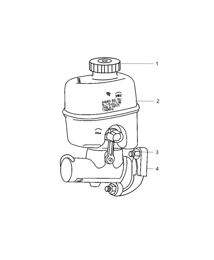 2002 Jeep Liberty Reservoir Diagram for 5083815AA