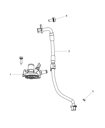2017 Jeep Renegade Thermostat Housing Diagram for 68211424AA