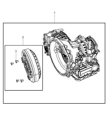 2008 Chrysler PT Cruiser Transmission / Transaxle Assembly of Automatic Transmission Diagram