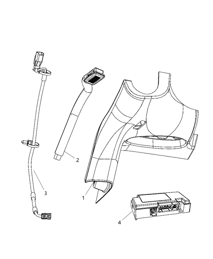2011 Jeep Wrangler Module Uconnect Hands Free Diagram for 5064730AF