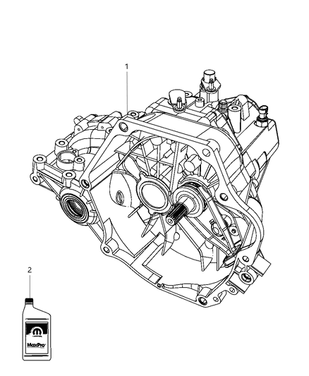 2009 Chrysler PT Cruiser Transmission / Transaxle Assembly of Manual Transmission Diagram 2 - Thumbnail