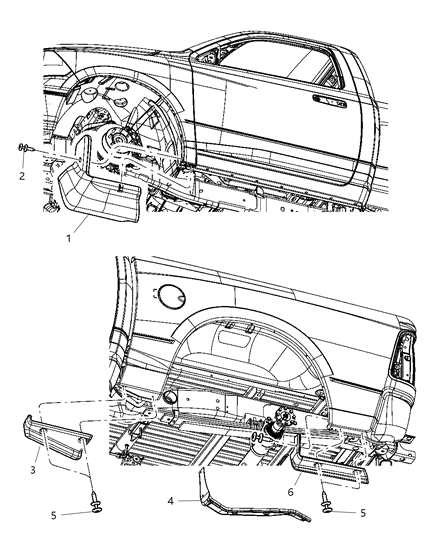 2015 Ram 3500 Pickup Fender Guards Diagram