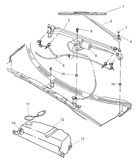 2002 Chrysler Prowler Wiper Motor Diagram for 4897761AA
