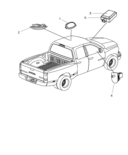 2011 Ram 3500 Cab Chassis Lamps Interior & Courtesy Diagram