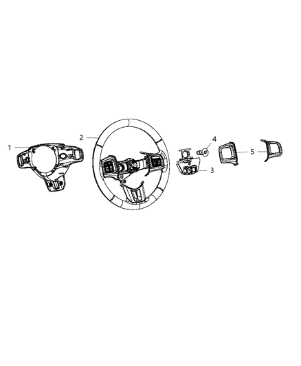 2011 Ram 3500 Pickup Steering Wheel Assembly Diagram