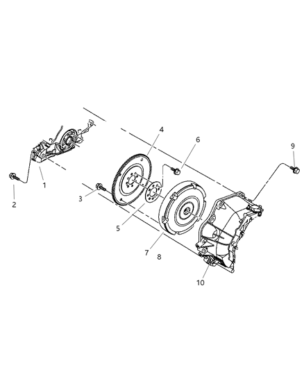 2007 Dodge Caliber Transaxle Assembly of Manual Transmission Diagram