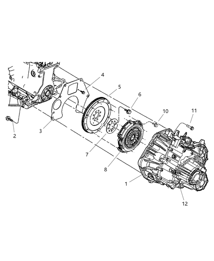 2006 Chrysler PT Cruiser Transaxle Assembly & Mounting Diagram 2 - Thumbnail