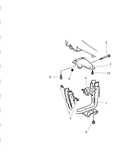 1999 Dodge Ram Wagon Engine Mounting, Rear Diagram 1 - Thumbnail