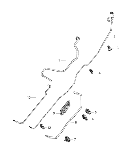 2015 Ram 2500 Fuel Lines, Rear Diagram 1 - Thumbnail