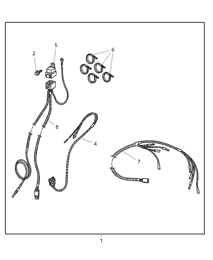 2001 Dodge Ram 2500 Quad & Club Cab Installation Kit - Off Road Lamps Diagram