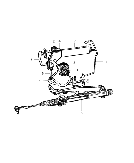 2007 Jeep Grand Cherokee Pump Power Steering Diagram for 52124461AA