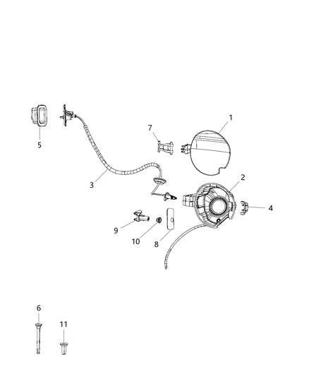 2016 Ram ProMaster City Fuel Filler Door Diagram