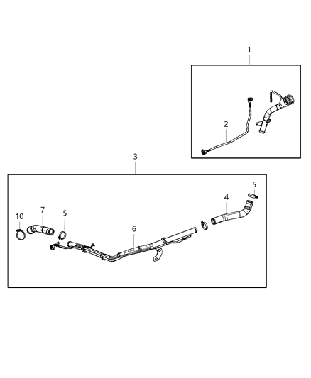 Filler Neck Diagram for 68413328AG