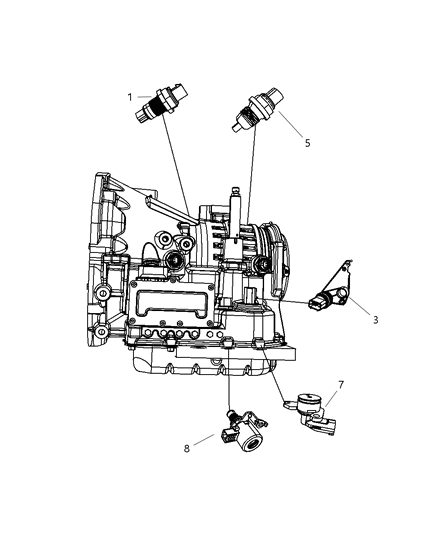 2007 Chrysler Sebring Sensors - Transmission Diagram 1 - Thumbnail
