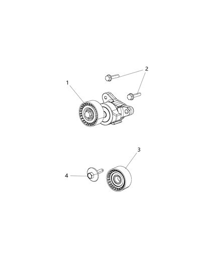 2018 Jeep Renegade Tensioner Belt Diagram for 4627742AA
