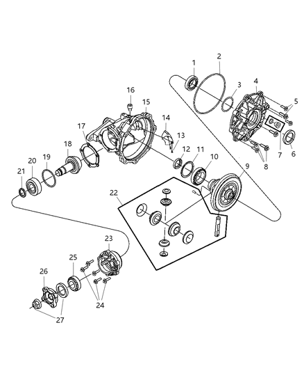 2011 Dodge Charger Housing And Differential With Internal Components Diagram 2 - Thumbnail