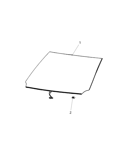 2021 Jeep Compass Windshield, Front Diagram for 55112754AE