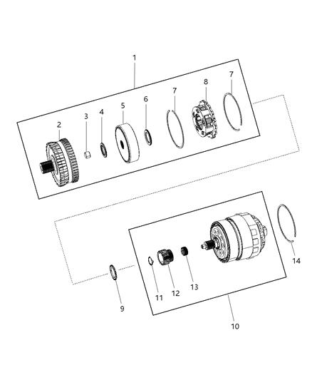 2010 Dodge Journey Gear Train - Underdrive Compounder Diagram 3 - Thumbnail