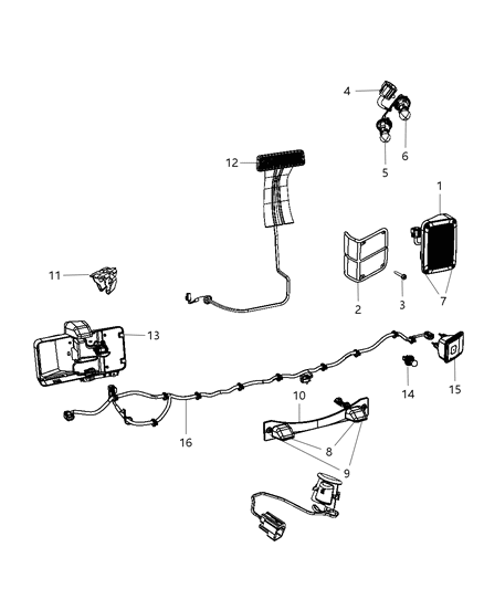 2011 Jeep Wrangler Wiring Taillamp Diagram for 68004166AB