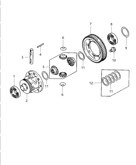 1997 Dodge Avenger Differential & Gears Diagram 3 - Thumbnail