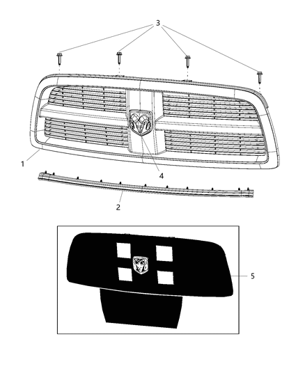 2014 Ram 3500 Cab Chassis Grille Diagram
